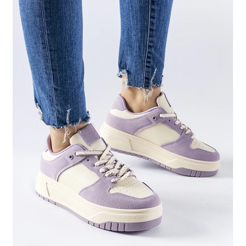 D/GMR Lila Sneaker auf der Crim-Plattform violett 2