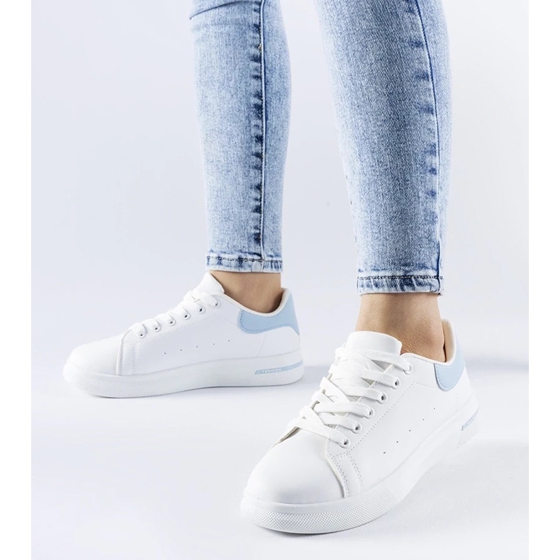 D/GMR Weiße und blaue Leland-Sneaker 2