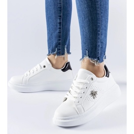 D/GMR Weiße Sneakers mit Zirkon-Fairfax-Applikation 2