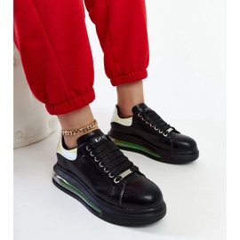 D/GMR Schwarze Turnschuhe auf der GOE NN2N4030 -Plattform 2