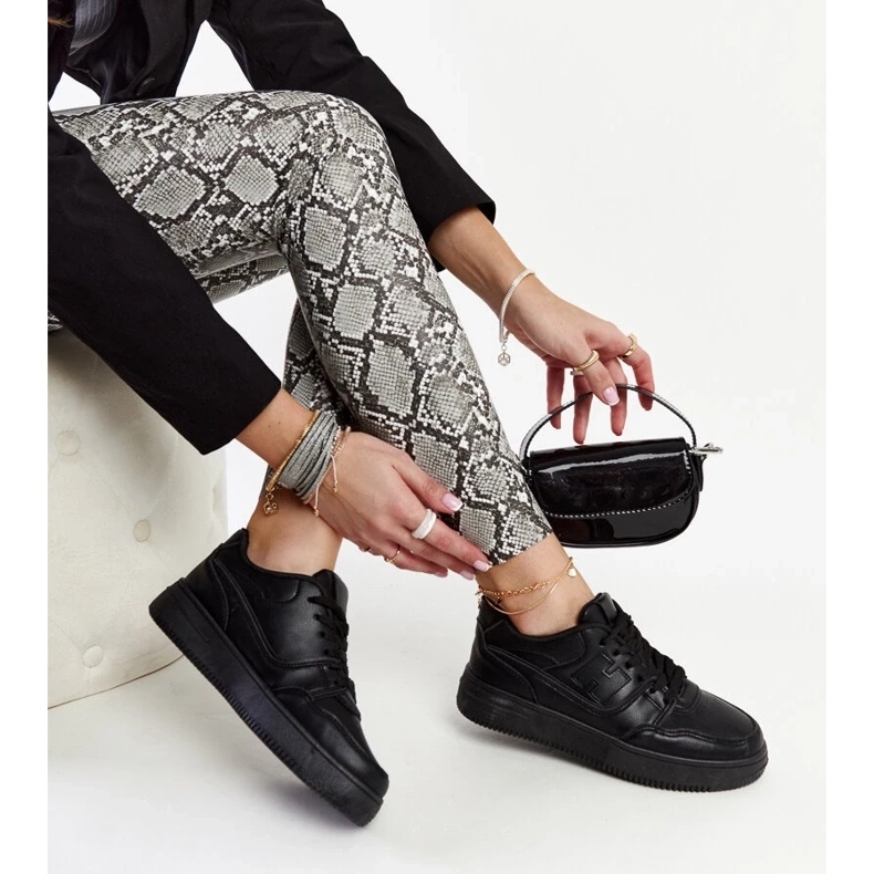 D/GMR Mentha schwarze Plateau-Sneaker 1