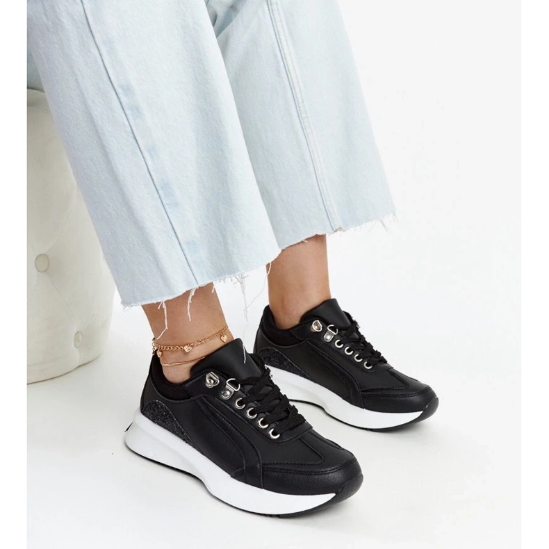 D/GMR Schwarze Taima-Plateau-Sneaker 2