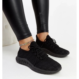 D/GMR Schwarze Milena-Stoffsneaker 1