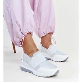 D/GMR Weiße Kallay-Sneaker mit Keilabsatz 1