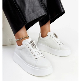 D/GMR Karino-Sneaker aus weißem Leder 1