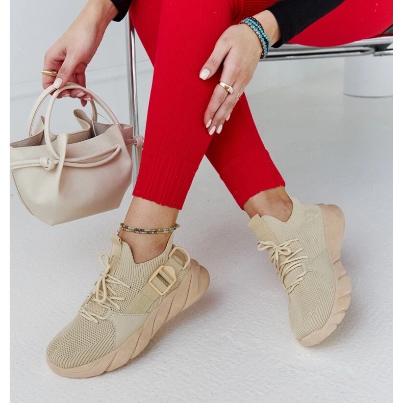 D/GMR Beige leichte Sport-Sneaker von Faruz 2