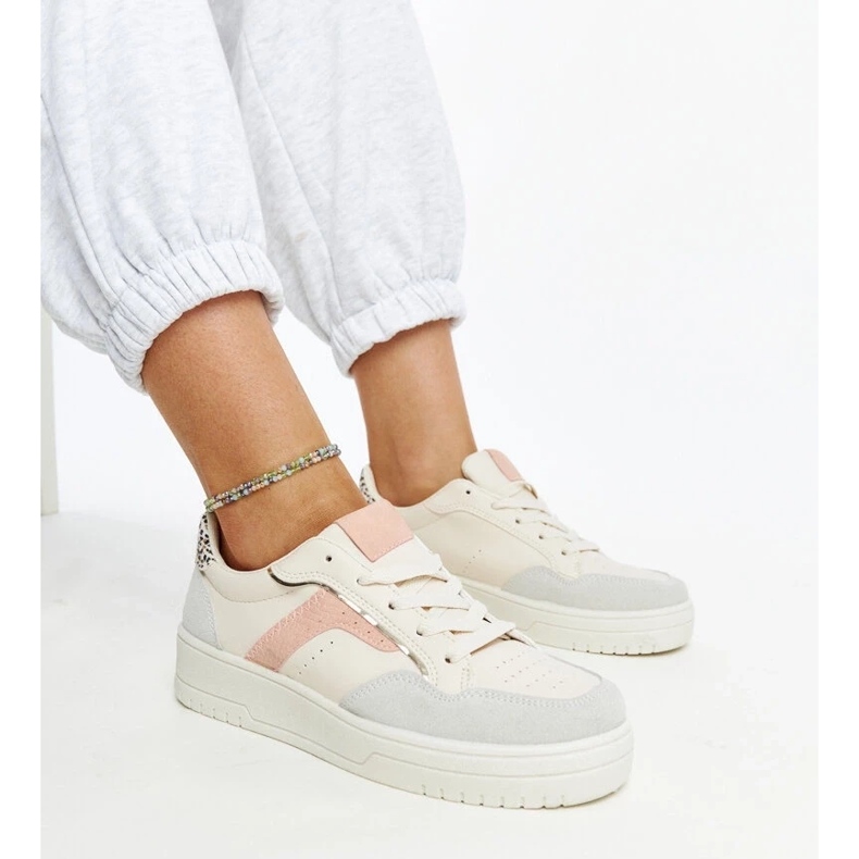 D/GMR Weiße Plateau-Sneaker von Walda beige 2