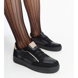 D/GMR Walda schwarze Plateau-Sneaker 1