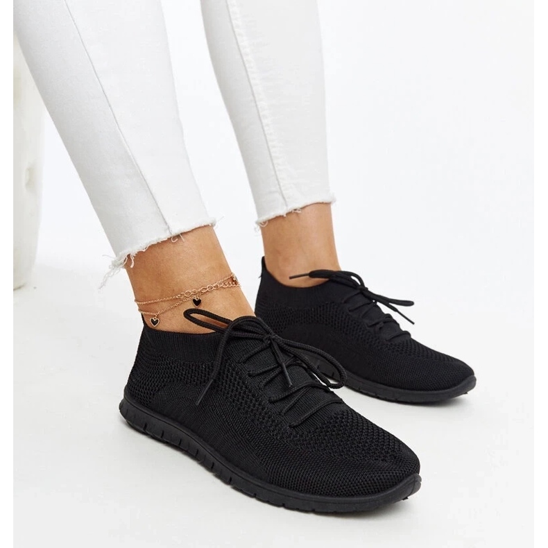 D/GMR Zahira-Sneaker aus schwarzem Stoff 1