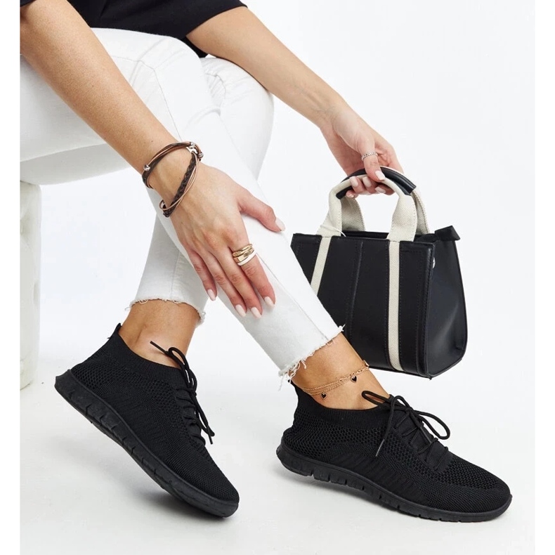 D/GMR Zahira-Sneaker aus schwarzem Stoff 2