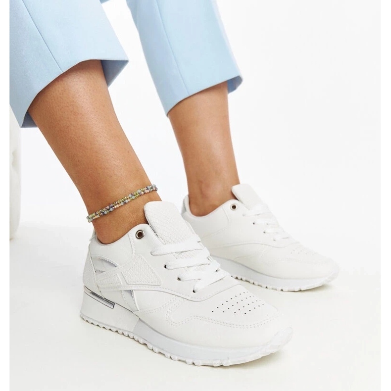 D/GMR Weiße Tasnim-Sneaker aus Schlangenleder 2