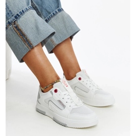 Weiße Cross Jeans-Sneaker für Damen 1