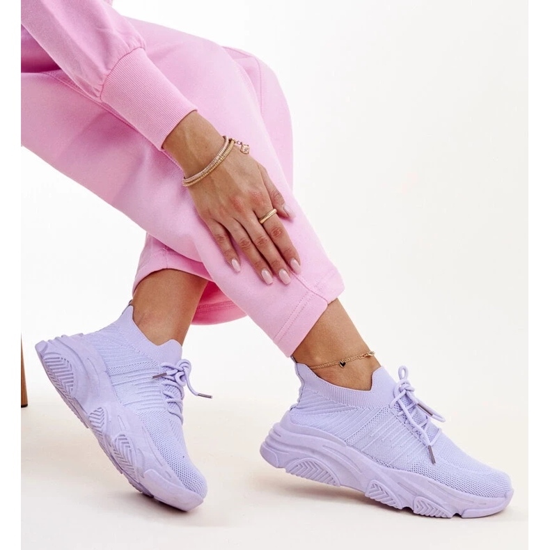 Lila Sneaker mit massiver Kassi-Sohle 2