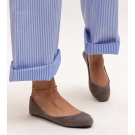 Graue klassische Dorris-Ballerinas 1