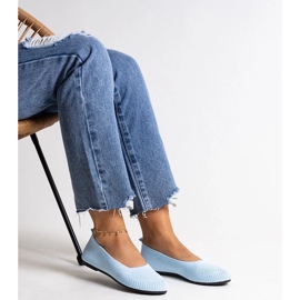 D/CEO Blaue Ballerinas aus Stoff von Yafia 2