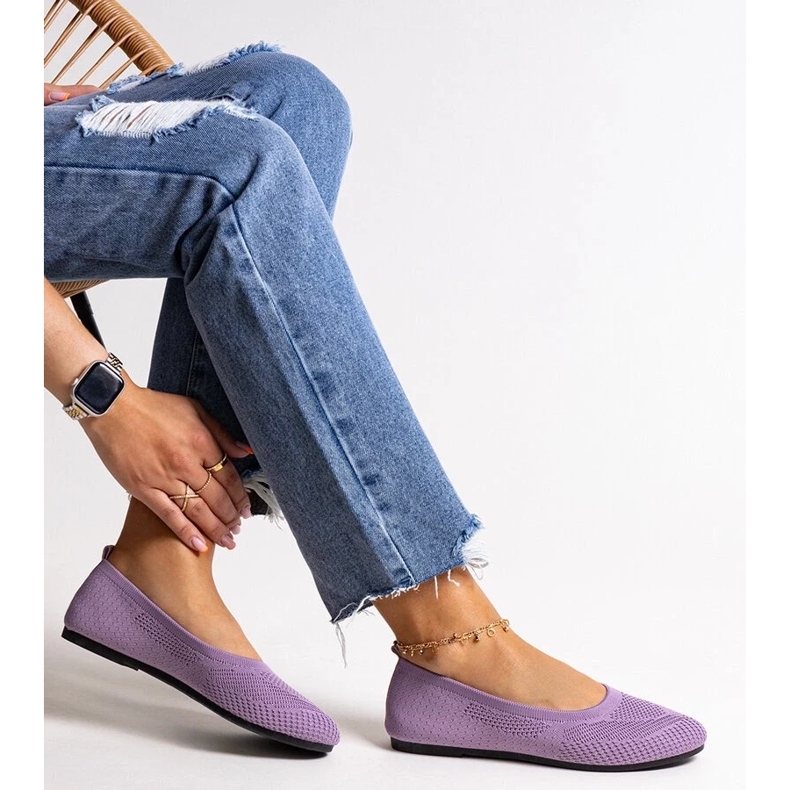 D/CEO Lila Ballerinas aus Stoff von Yafia violett 1