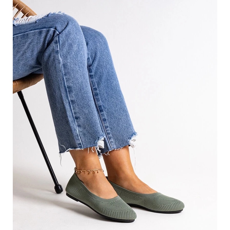 D/CEO Grüne Ballerinas aus Stoff von Yafia 2