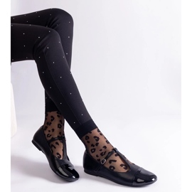 D/CEO Schwarze Ballerinas mit Lackspitze und Gloriana-Schnalle 1