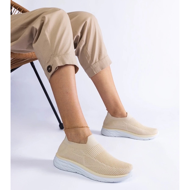 D/CEO Beigefarbene Slip-on-Sportsneaker von Aquilina 1