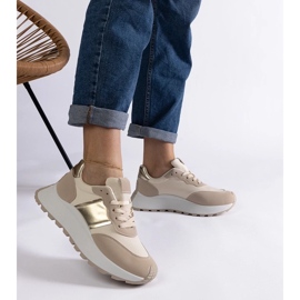 D/CEO Beige Cremorna-Plateau-Sneaker 2