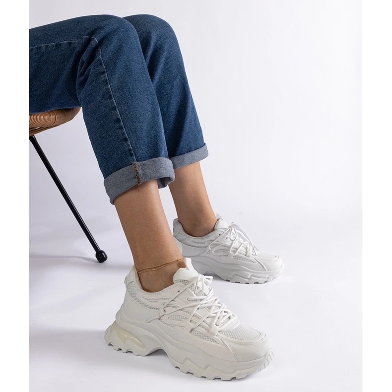 D/CEO Weiße Sport-Sneaker mit massiver Roxana-Sohle 1