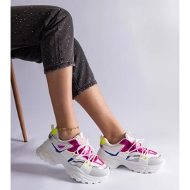 D/CEO Weiße und rosafarbene Sulamita-Sportsneaker 2