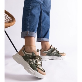 D/CEO Grüne und beige Damen-Sneaker Alva 2