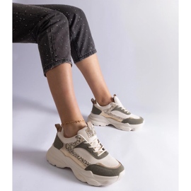 D/CEO Grüne Sneakers mit glitzernden Clorinda-Einsätzen 1