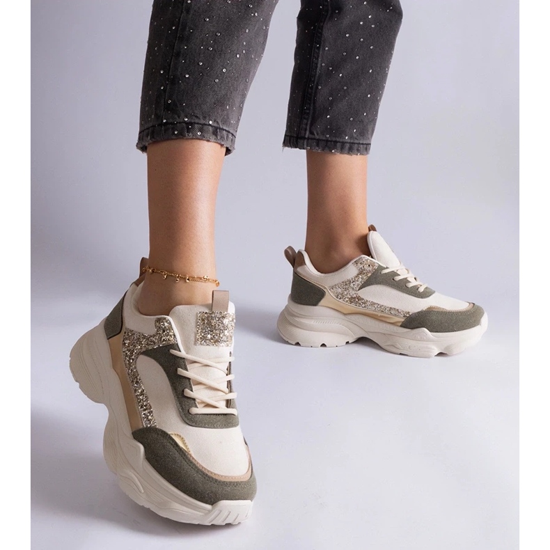 D/CEO Grüne Sneakers mit glitzernden Clorinda-Einsätzen 2