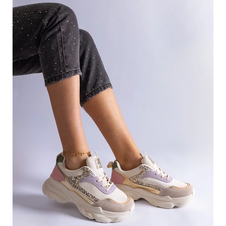 D/CEO Mehrfarbige Sneakers mit glitzernden Clorinda-Einsätzen 2