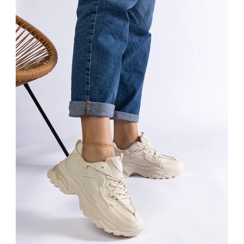 D/CEO Beigefarbene Damen-Sportsneaker Urena 2