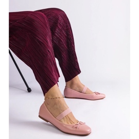 D/CEO Rosa Ballerinas mit einer Elastizitätsband und einem dekorativen Newton -Bogen 1