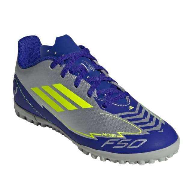 Adidas f50 Club messi tf IH0923 Silberblau-Fußballschuhe 1