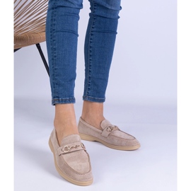 Brown Openwork Ekozamszamowe -Ladung mit einer goldenen Dekoration braun 1