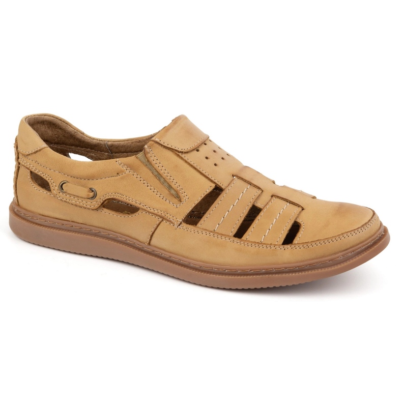 Polbut Openwork Lederschuhe 06 für Sommer Beige 1