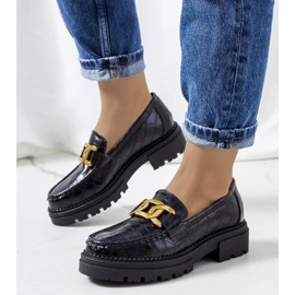 D/CEO Schwarze Loafer auf hoher Zanen-Sohle 1