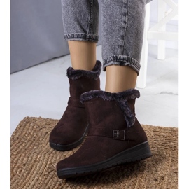 D/CEO Braune isolierte Stiefel auf einem Capo-Keil 2