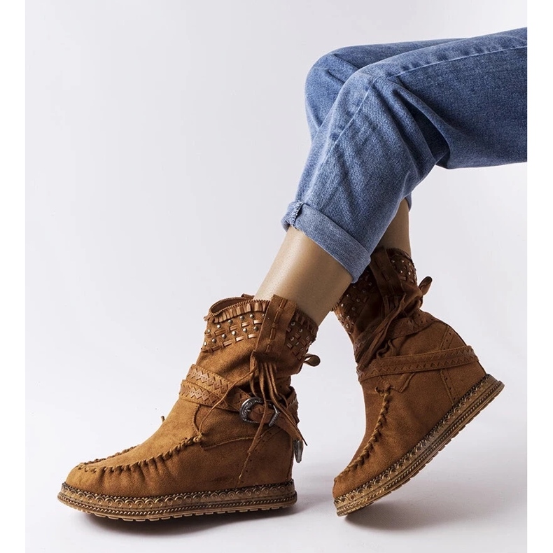 D/CEO Braune Keilstiefel von Beausoleil 2