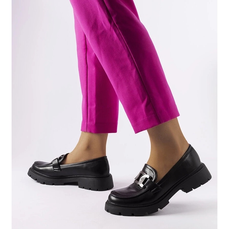 D/CEO Schwarze, elegante Slipper mit Strasssteinen von Mories 2