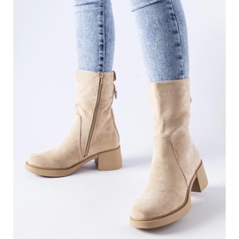 D/CEO Beige Stiefeletten aus Öko-Wildleder von Agordino 1