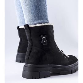 D/CEO Schwarze, isolierte Stiefeletten aus Pompei-Öko-Wildleder 2