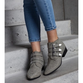 D/CEO Grüne dekorative Stiefeletten mit niedrigem Absatz Forever 1