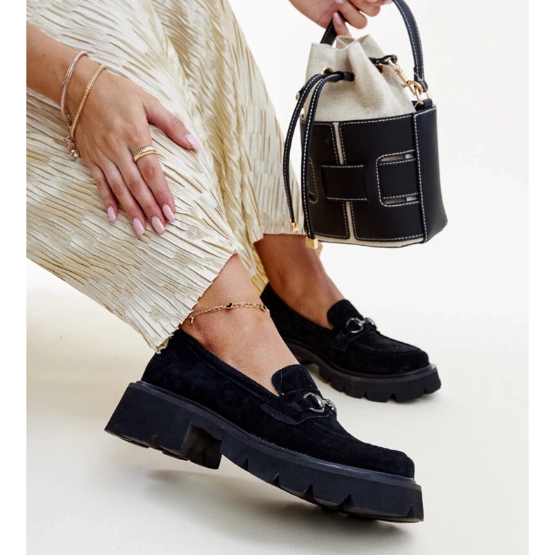 D/CEO Vinceza-Slipper aus schwarzem Leder 2