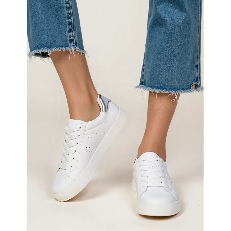 Frauen -Sneaker sind Silber silber- 1