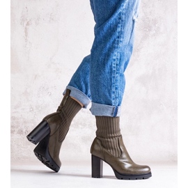 D/CEO Grüne Stiefeletten aus Asera-Faux-Wildleder 1