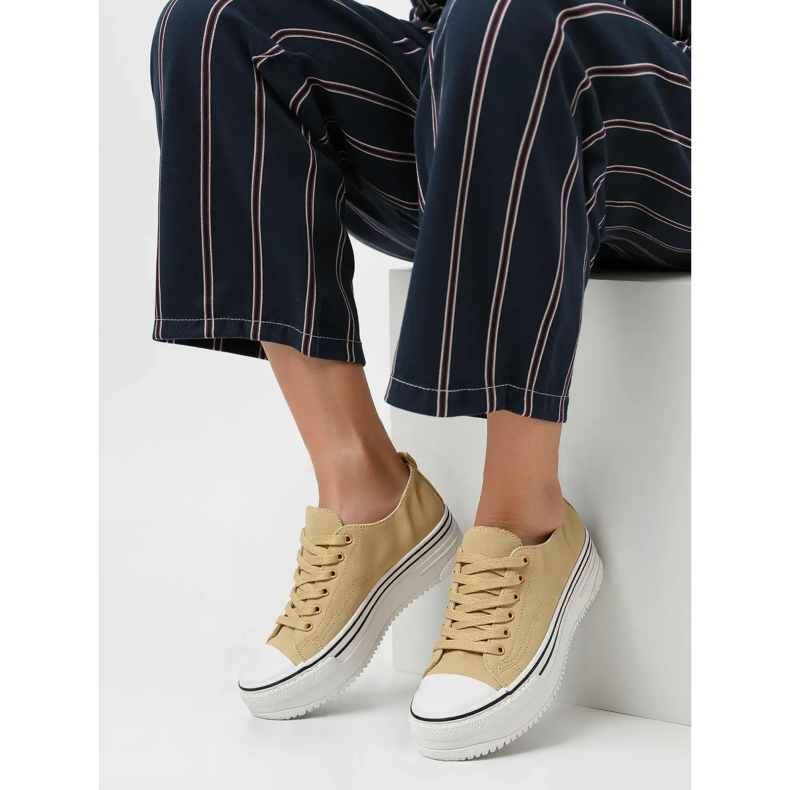 Frauen Kestor Khaki Sneakers beige 2