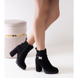 D/CEO Schwarze Stiefeletten mit hohem Absatz, verziert mit einer Torhia-Schnalle 1