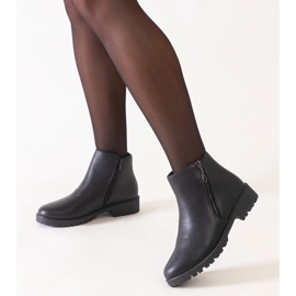 D/CEO Schwarze Stiefeletten mit Metalleinsätzen, Branda-Faux-Wildleder 2