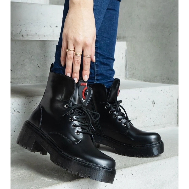 D/CEO Schwarze Ranco-Stiefel für Damen 2