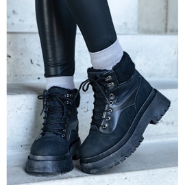 D/CEO Schwarze Sneaker mit dicker Sohle und bestem Fell 2